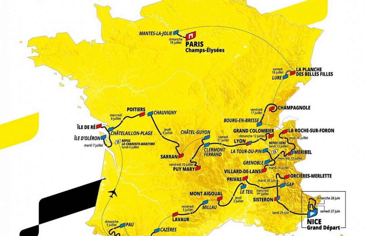 Desvelado el recorrido del Tour de Francia 2020