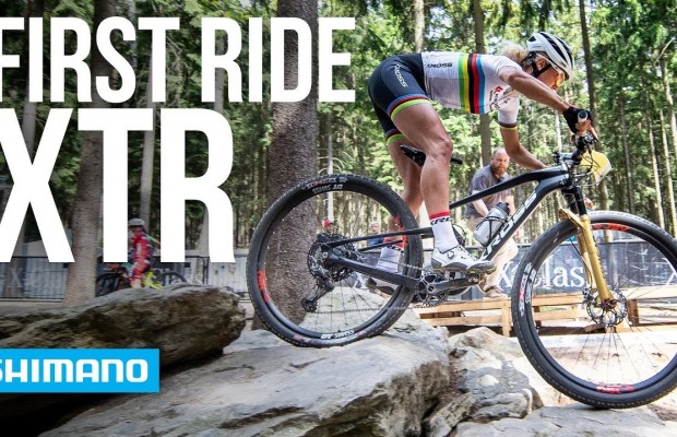 Jolanda Neff y Mathieu van der Poel prueban el nuevo Shimano XTR de 12 velocidades