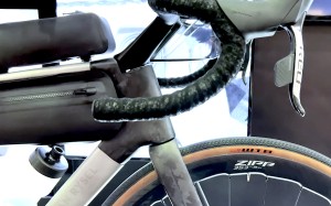 A Van Rysel with a titanium frame, carbon inserts and integrated bags for ultra-distance