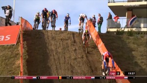 Van der Poel sweats more than usual but wins again at the Hoogerheide World Cup