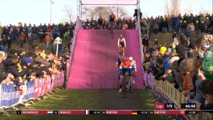Van der Poel sweats more than usual but wins again at the Hoogerheide World Cup
