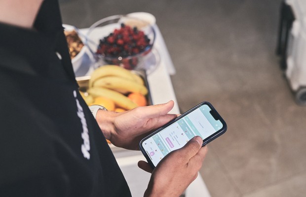 The App that Van der Poel uses to count calories daily