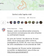 La policía francesa NO utiliza Strava para denunciar a quien se salta el confinamiento