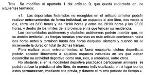 Cambio de normas: se podrá entrenar en toda la provincia