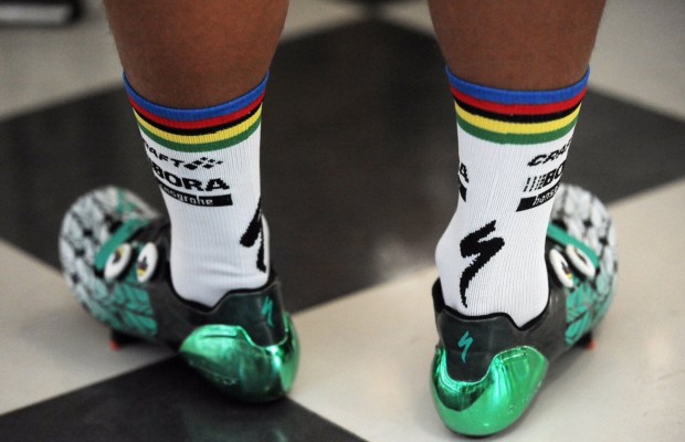 The UCI imposes a rule on the height of socks