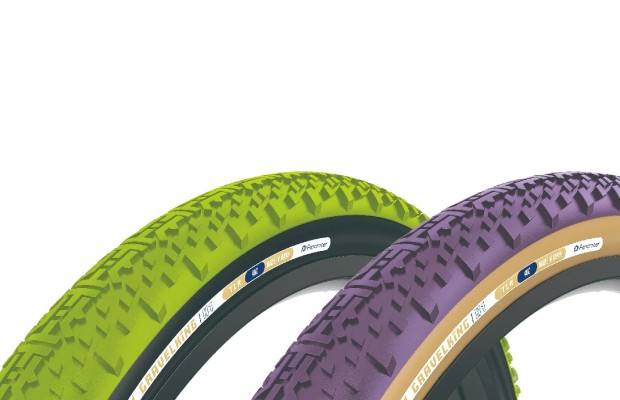 Panaracer launches a limited edition of the purple and green Gravelking tires