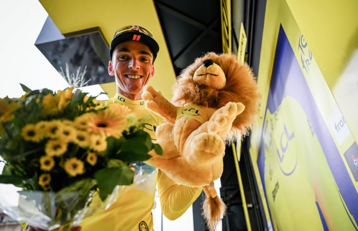 Peluche Lion Orange – Mascotte LCL Crédit Lyonnais, Tour De France 2017, étiquette (Neuf)