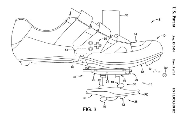 Shimano patents an automatic and electronic cleat adjustment