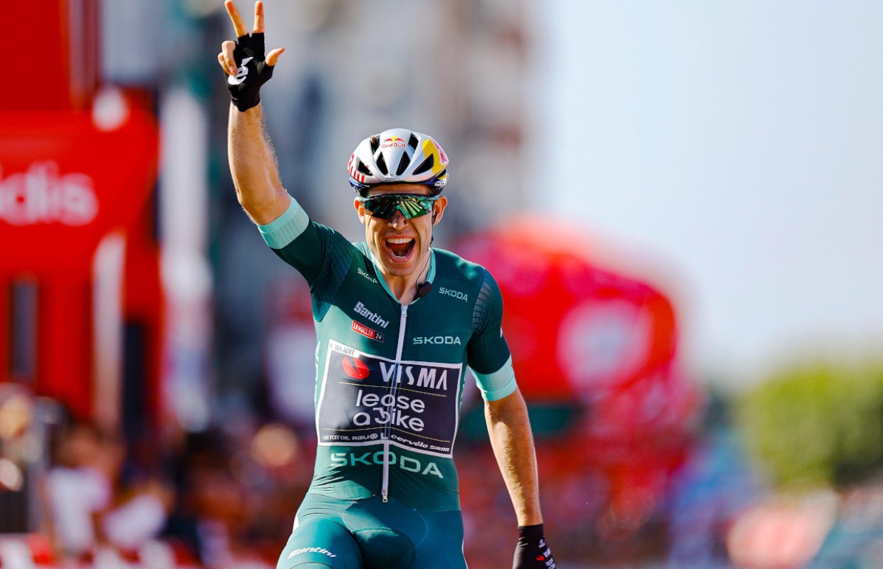 Third victory for Wout van Aert in La Vuelta 2024, today in a breakaway