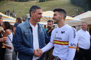 Pedro Sánchez acude al Mundial MTB de Andorra