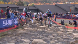 Koretzky wins a crowded sprint and takes the victory in the XCO World Cup at Lake Placid