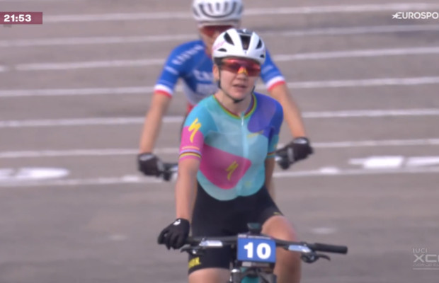 Sina Frei wins the Short Track of the Mont-Sainte-Anne World Cup