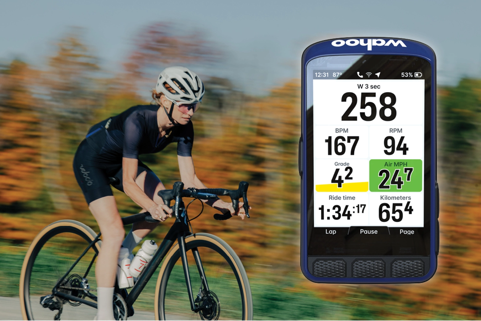 New Wahoo Elemnt Ace with 3.8" screen and wind sensor