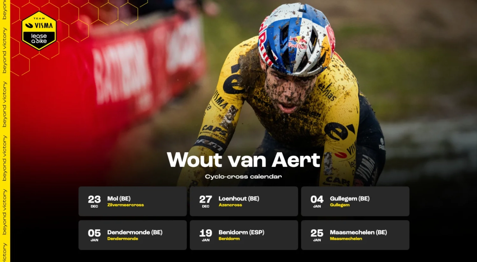 Van Aert anuncia su calendario de Ciclocross 2024-25: confirma Benidorm y sin Mundial, de momento