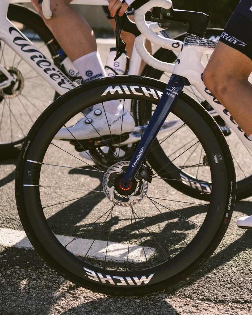 The Miche wheels arrive at the Groupama-FDJ Cycling Team