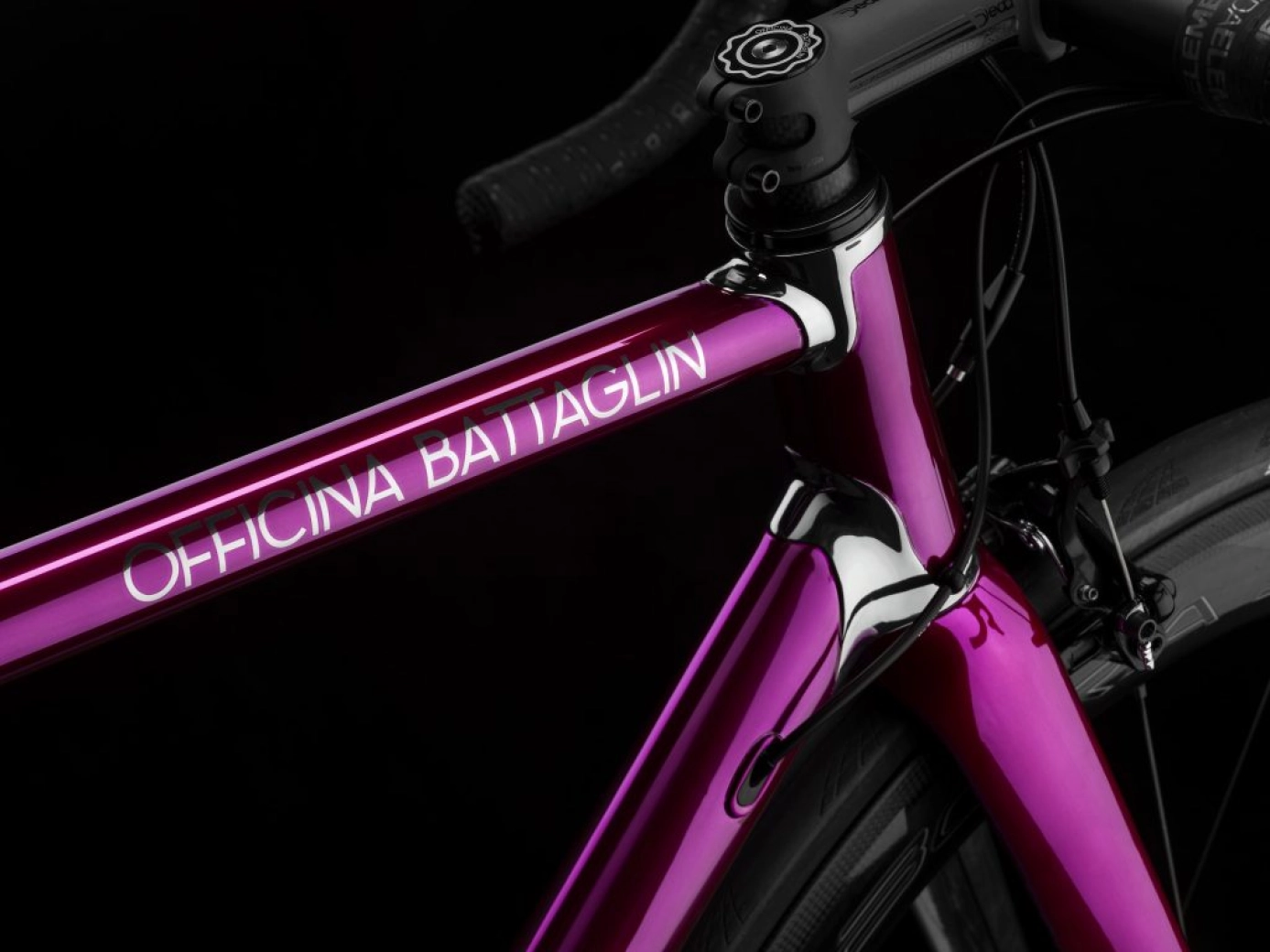 Steel and rim brakes for this new and exclusive Officina Battaglin 1984