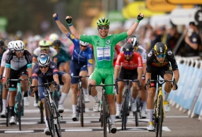 The UCI prohibits team celebrations at the finish line