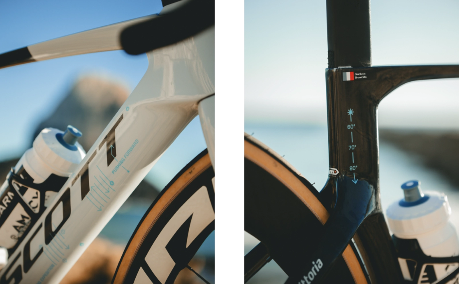 En détail, les nouveaux SCOTT de Pidcock pour 2025 :