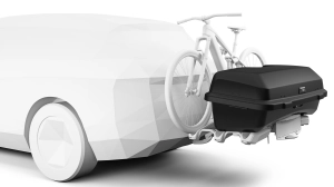 O Thule Santu adiciona uma caixa de armazenamento ao suporte de bicicletas