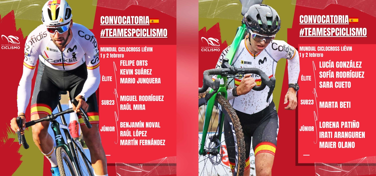 Felipe Orts lidera la Selección Española para el Mundial de Ciclocross en Liévin