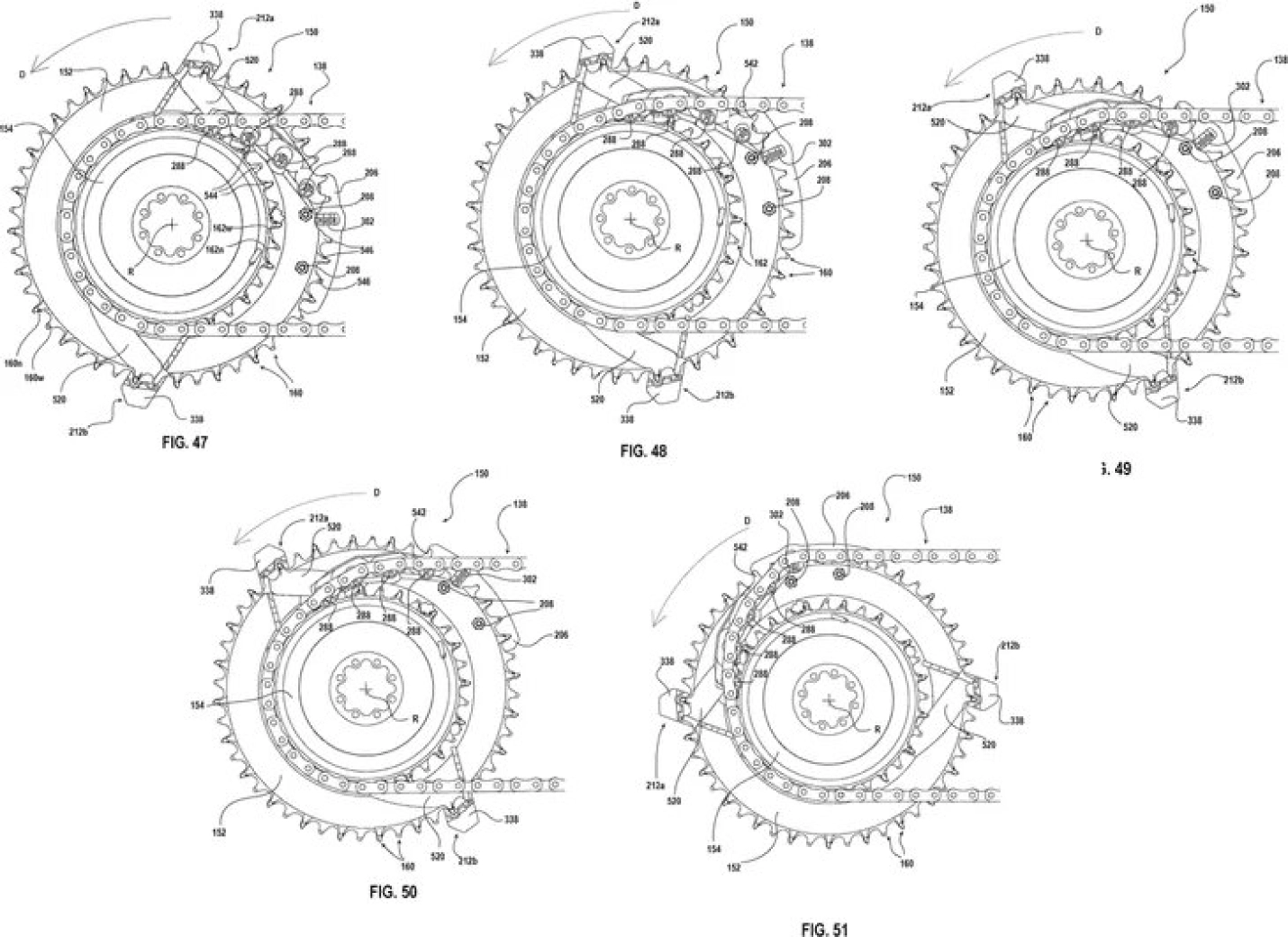 SRAM patents a front derailleur integrated into the chainring