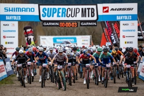 Jolanda Neff and Lars Forster fly through the mud of Banyoles