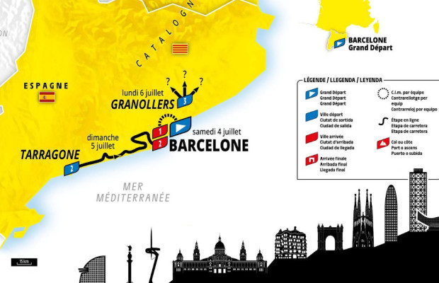 O Tour 2026 começará em Barcelona com um contra-relógio por equipes e terá 3 etapas na Catalunha
