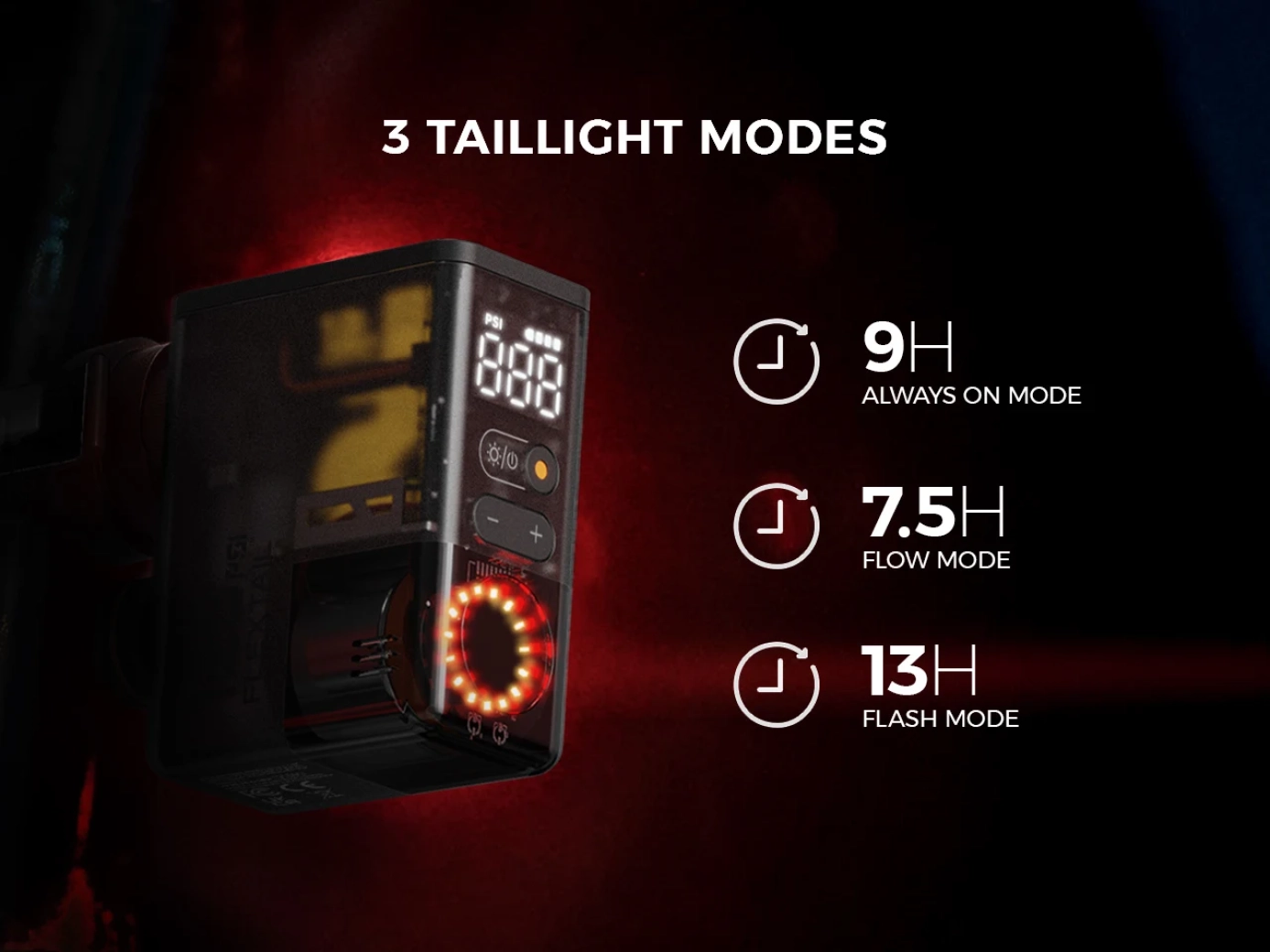 This rear light is also a mini electric pump