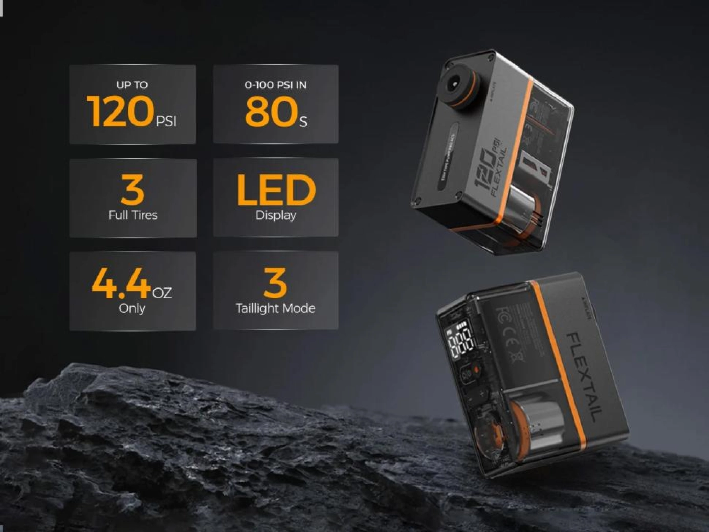 This rear light is also a mini electric pump