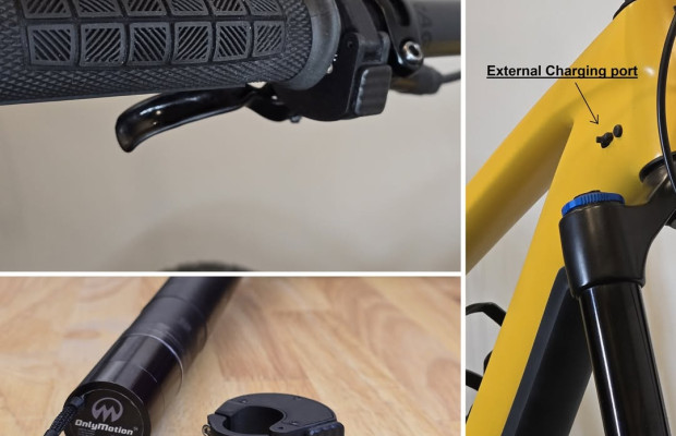 Ce kit transforme n'importe quelle tige de selle télescopique en une version électronique