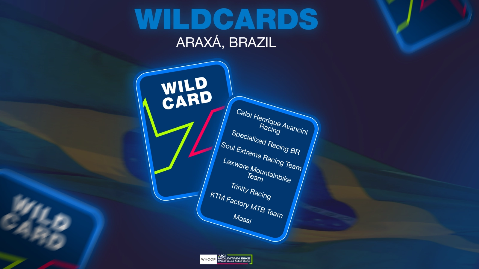 These are the first 7 teams invited to participate in the XCO World Cup in Araxá