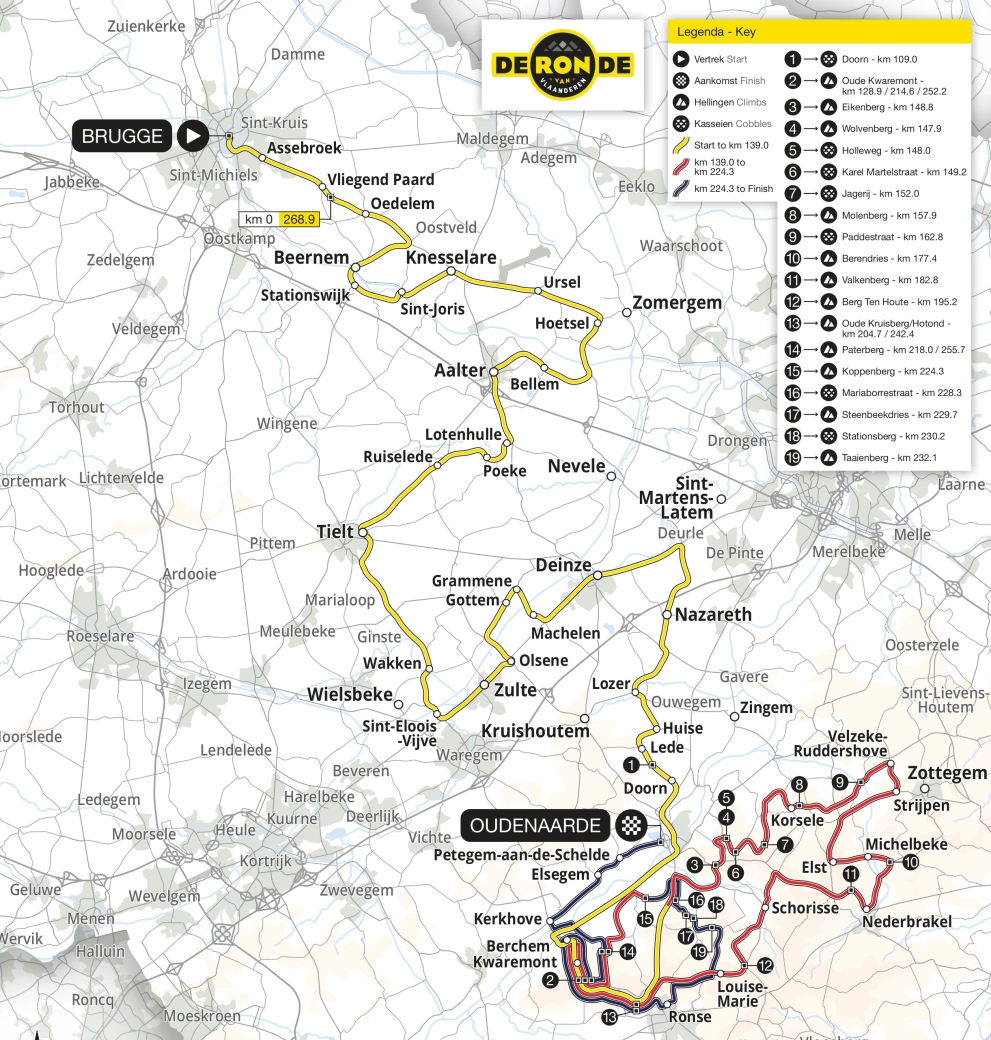 Tour of Flanders, first assault of the battle of the cobblestones between Van der Poel and Pogacar
