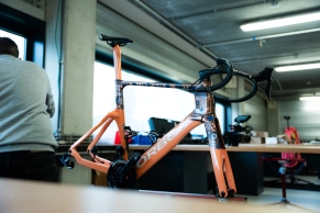 The special edition Orbea bikes with which Lotto commemorates its 40th anniversary in the Tour of Flanders