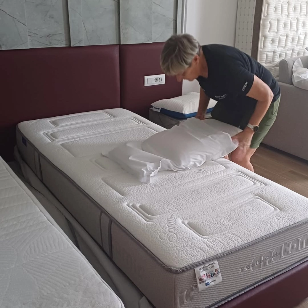 Each Alpecin cyclist will sleep on their own mattress and pillow at each stage of the Giro