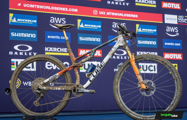 Al detalle la Cube AMS ZERO99 C:68X con la que Ondrej Cink ha ganado la Copa del Mundo XCO de Leogang
