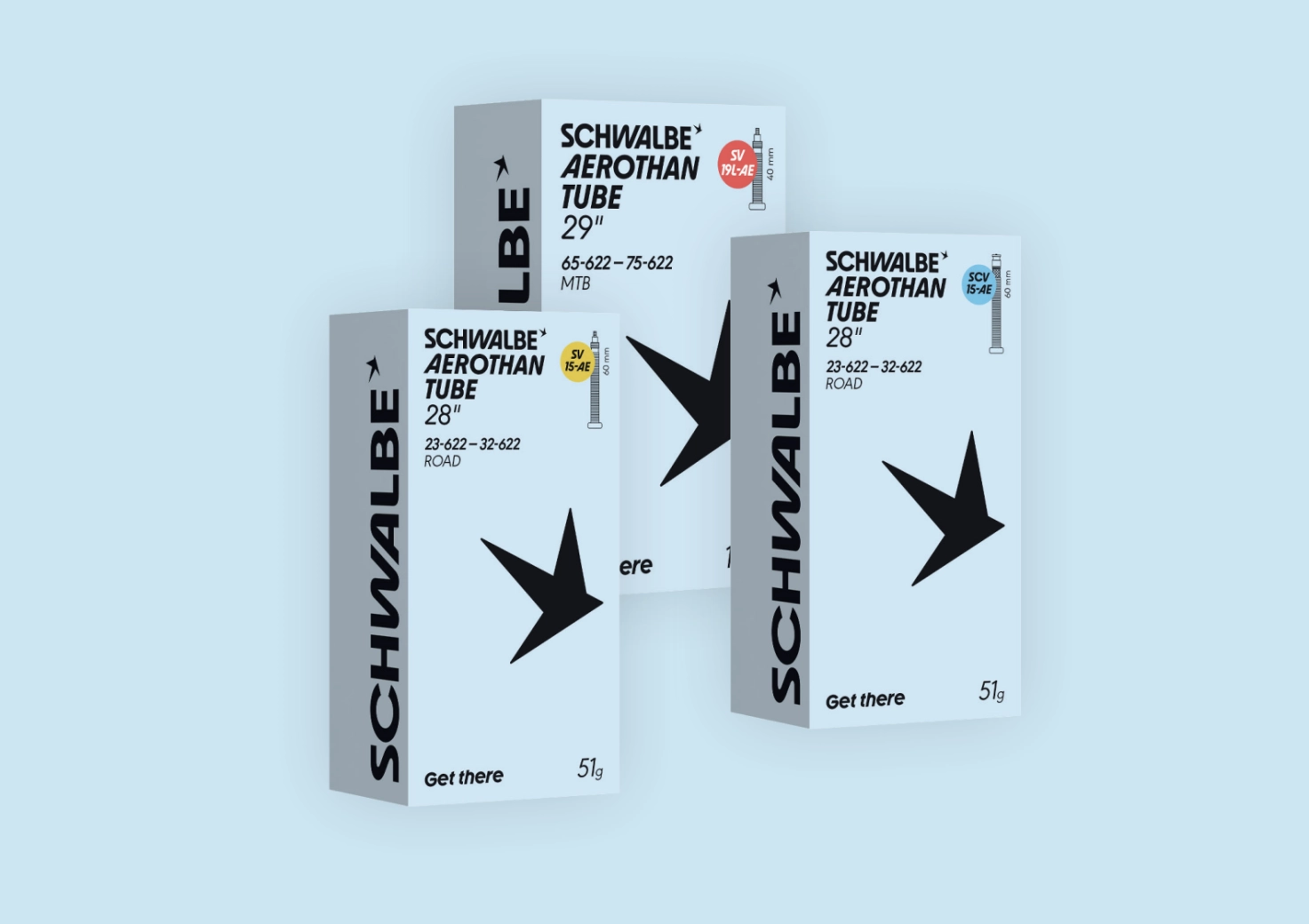 New Aerothan Tube with aluminum valve, Clik system, and recycled materials