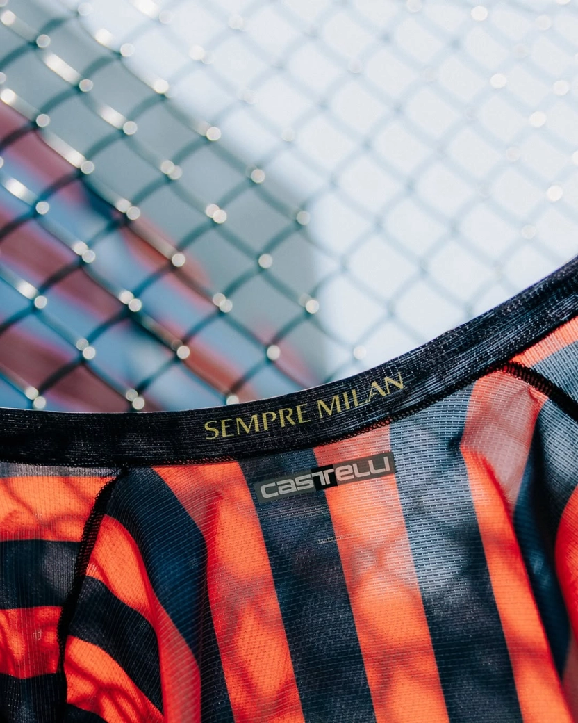 AC Milan and Castelli come together in this very football-inspired cycling kit