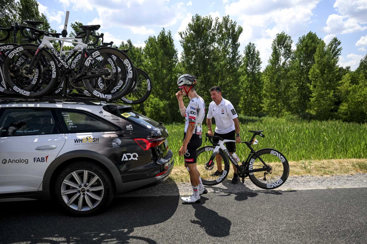 Van der Poel almost achieves the feat in a stage won by Tim Merlier