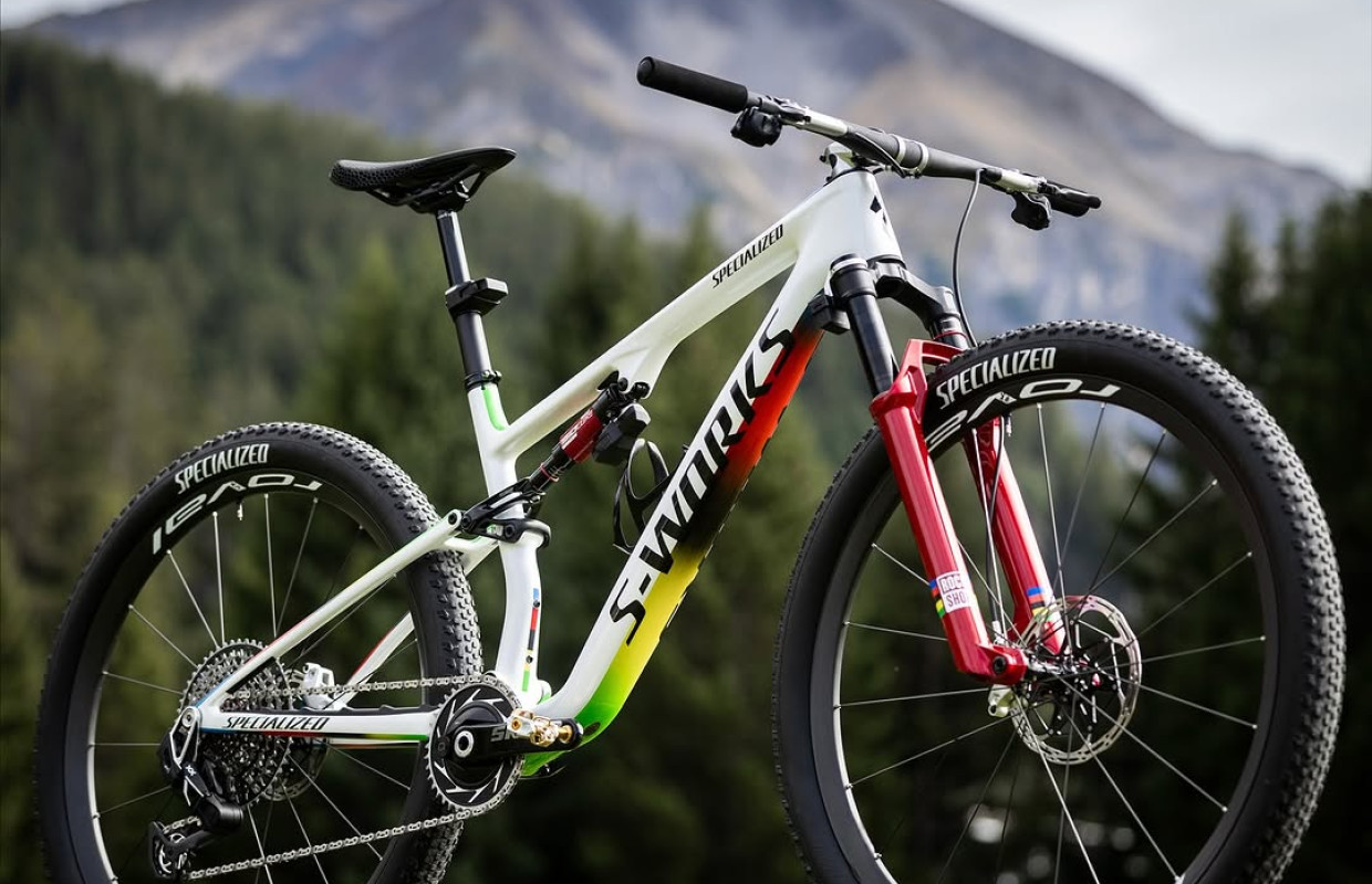 Specialized adorns Victor Koretzky's S-Works Epic 8 with a rainbow