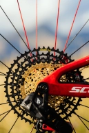 The new SRAM prototype is seen in Nino Schurter's Spark