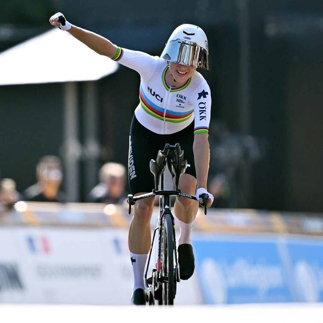 Dominio incontestable: los campeones del mundo Evenepoel y Reusser arrasan en el Europeo de Contrarreloj 2025