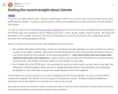 Strava warns that Garmin could block the connection starting on November 1st