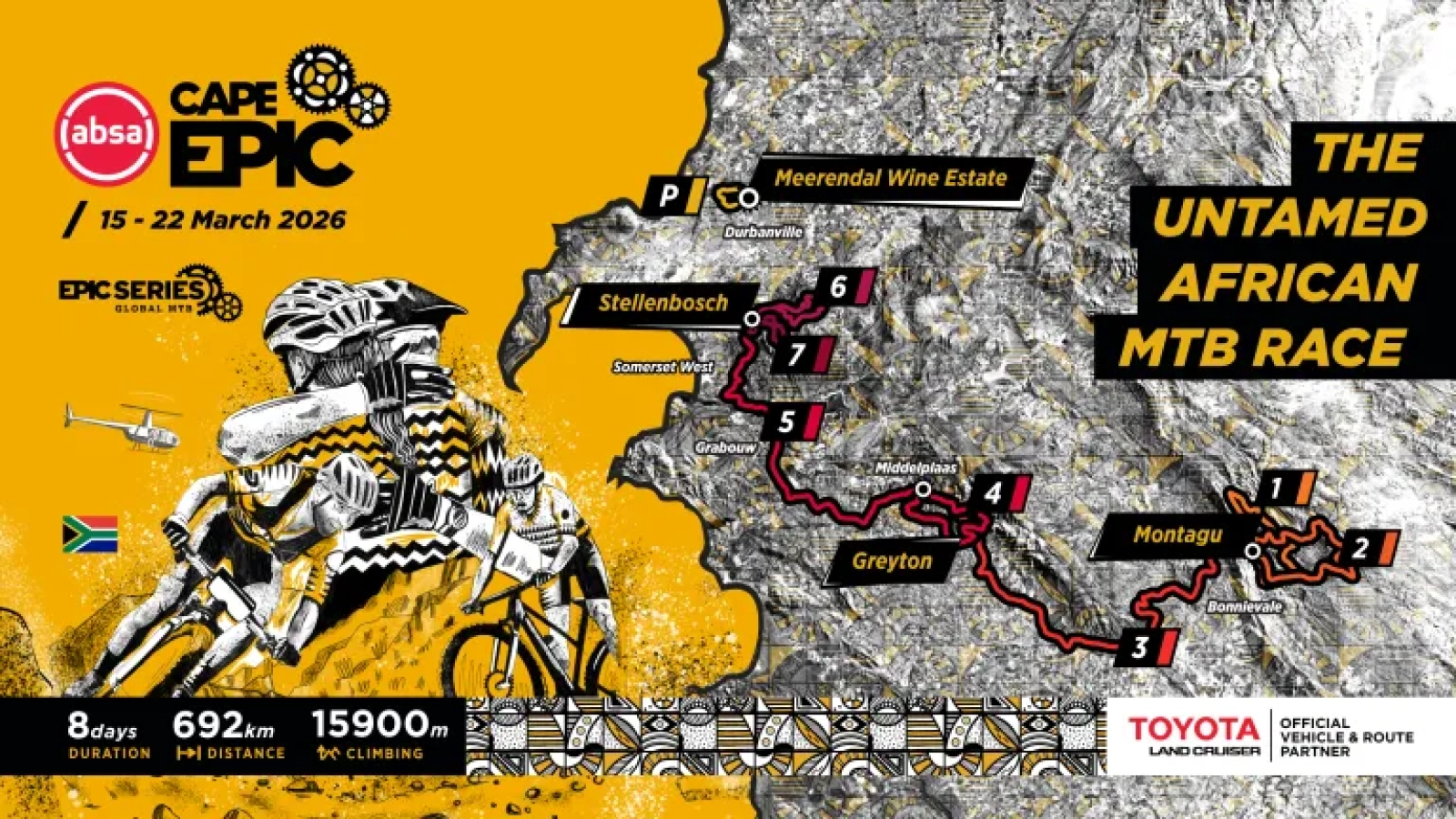 692 km of pure MTB: the Absa Cape Epic 2026 reveals its most demanding route
