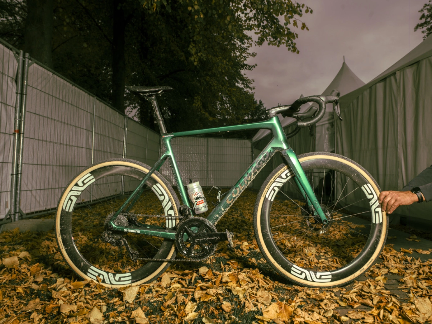 This is the Colnago G4-X with which Florian Vermeersch won the 2025 Gravel World Championship
