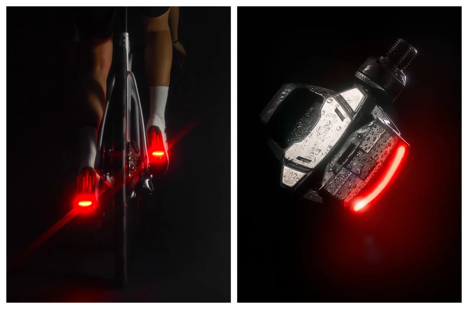 Pedals with integrated lights, the latest from Look for road cycling improves the cyclist's visibility by up to 5.5 times