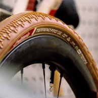 The black tires will be old and slow, according to Vittoria
