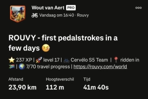 Van Aert, affected two weeks before his winter debut in cyclocross