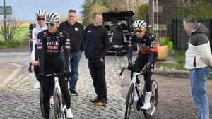 Pogacar caught training on the route of the Paris-Roubaix