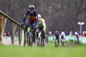 Mathieu van der Poel is back in action at the Baal cyclocross race