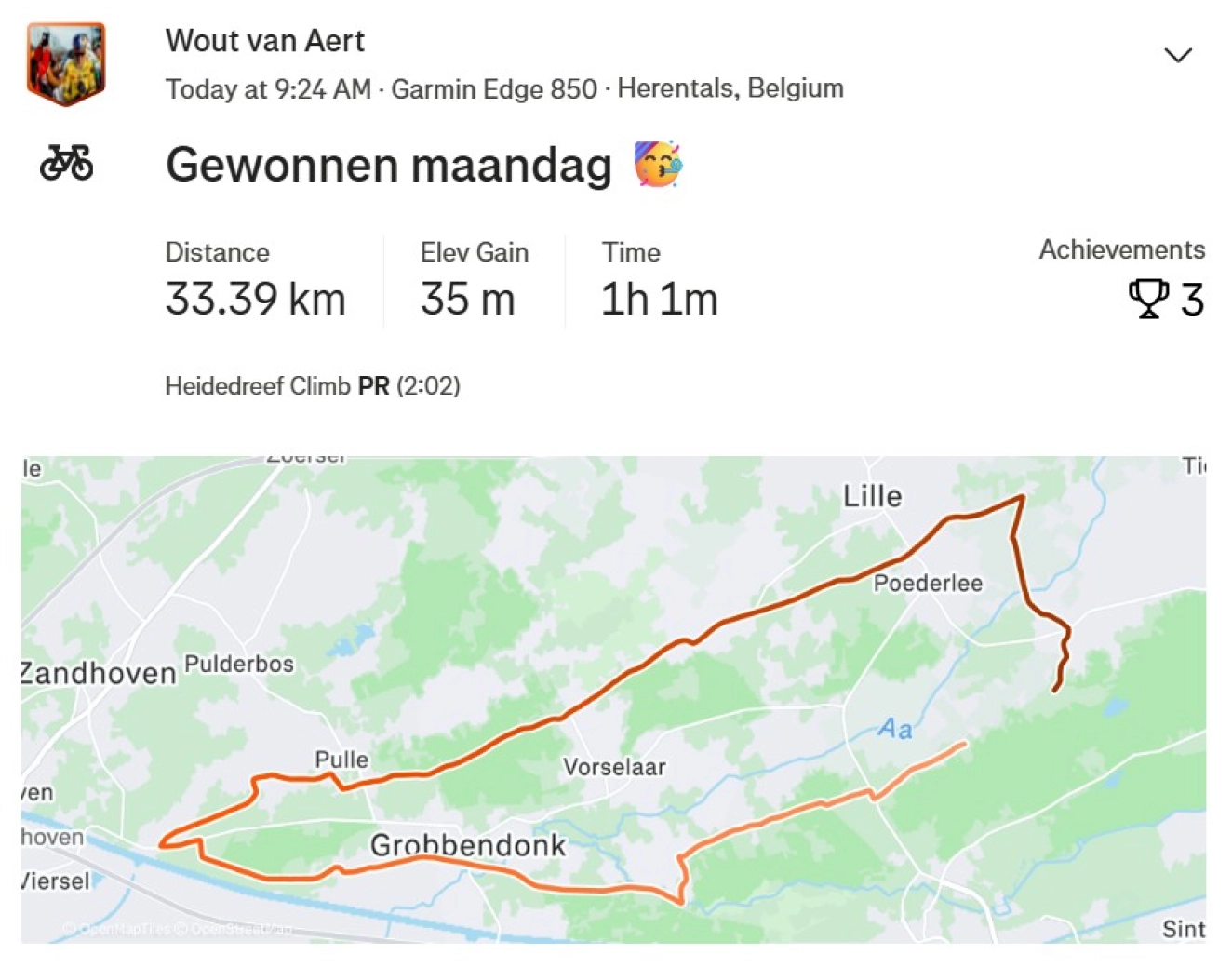 Wout van Aert ya está sobre la bici tras su accidente en el ciclocross de Mol